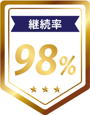 継続率98％